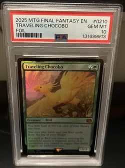 PSA 10 Traveling Chocobo Foil 0210 Final Fantasy Mythic MtG - Image 1