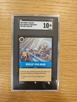 2023 Disney Lorcana #161 Develop Your Brain The First Chapter SGC Graded. 10 GM - Image 1