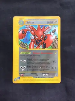 Pokemon Cards: Aquapolis Rare: Scizor 32/147 - Image 1
