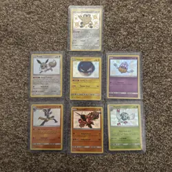 Pokemon Hidden Fates X7 Cards Including Lucario , Eevee And Many More - Image 1