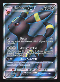 Umbreon GX (Full Art) Holo 142/149 SM Base Set Ultra Rare Pokemon Card - Image 1