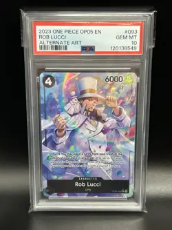2023 Rob Lucci Alternate Art One Piece #093 OP05-093 English PSA 10 - Image 1