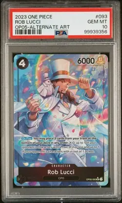 2023 One Piece Awakening of the New Era OP05-093 Rob Lucci Alt Art PSA 10 - Image 1