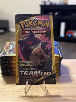 1 Pokemon Team Up Booster Pack (3 Card Pack) - Sealed - Random Artwork On Pack - Image 1