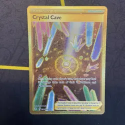 Crystal Cave 230/203 Gold Evolving Skies Trainer Stadium Pokemon Card NM - Image 1