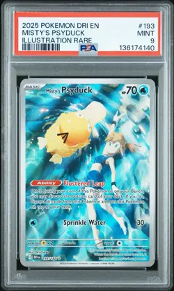 2025 Pokemon S&V Destined Rivals Misty's Psyduck #193/182 Mint PSA 9 - Image 1