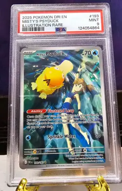 2025 Pokemon S&V Destined Rivals Misty's Psyduck #193/182 PSA 9 - Image 1
