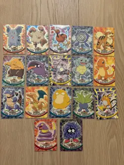 Pokemon Topps Cards Bundle - 17 cards including 3 holos Charizard - Image 1