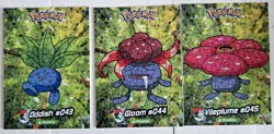 2025 POKEMON STAINED GLASS Crystal Card Oddish Gloom Vileplume - Image 1