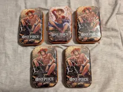 One Piece Card Game Tin Pack Set Vol. 2. Lot Of 5 Tins Sealed OP-13 - Image 2