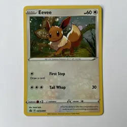 Eevee SWSH095 Sword & Shield Cosmos Holo Black Star Promo Pokemon TCG Card - Image 1