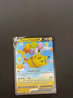 Pokemon TCG Flying Pikachu v Celebrations Holo Ultra Rare Lightning Card 006/025 - Image 1