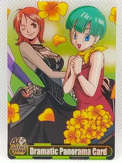 Dragon Ball One Piece Collabo Jump 40th Anniversary Dramatic Panorama Card - Image 1