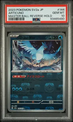 Articuno 144/165 Pokemon 151 Master Ball Reverse PSA 10 Japanese Pokemon Card - Image 1