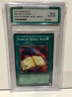 Graded 2001 YU-GI-OH Upper Deck Card BOOK OF SECRET ARTS- MAGIC MINT 10 - Image 1