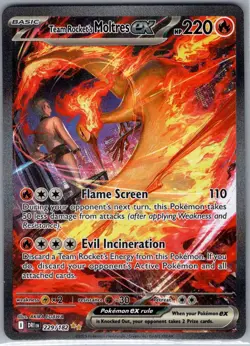 Team Rocket's Moltres ex 229/182 SV10: Destined Rivals - Pokemon Card - NM - Image 1