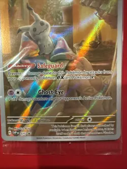 SEALED Pokemon Mimikyu SVP 075 - Holo Black Star Promo damaged seal card is fine - Image 2