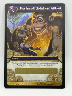 World of Warcraft TCG PAPA HUMMEL'S OLD FASHIONED PET BISCUIT Loot Card (NM/MT) - Image 1