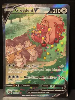 Greedent V 257/264 SWSH Fusion Strike Alternate Alt Art Pokemon Card AA9 NM1 - Image 2