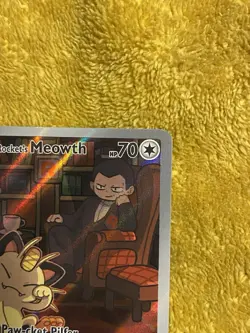 Pokemon TCG Team Rockets Meowth Card 203/182 Destined Rivals NM+ Condition - Image 3