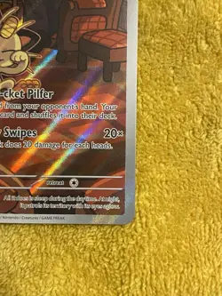 Pokemon TCG Team Rockets Meowth Card 203/182 Destined Rivals NM+ Condition - Image 4