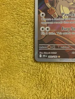 Pokemon TCG Team Rockets Meowth Card 203/182 Destined Rivals NM+ Condition - Image 5