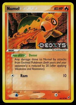 Pokemon Card - Numel Deoxys 68/107 Common Reverse Holo Stamped - Image 1