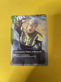 Citizens, Take a Stand! (GD01-105) (NM) - Gundam Card Game -Newtype Rising (ENG) - Image 1