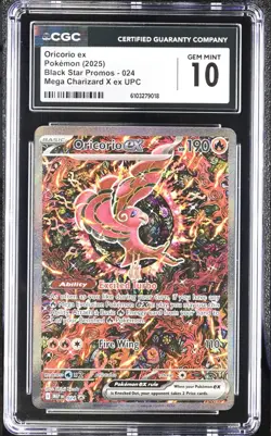 Oricorio Ex Black Star Promo 024 Mega Charizard X UPC Promo CGC 10 Gem Mint - Image 1