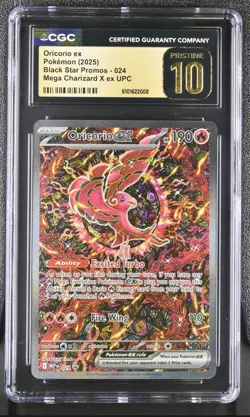 Oricorio ex CGC Pristine 10 Black Star Promo 024 Mega Charizard X UPC Pokemon - Image 1