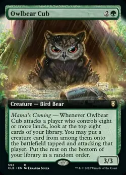 Magic The Gathering MTG OWLBEAR CUB EXTENDED ART Battle for Baldur's Gate NM - Image 1