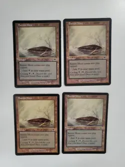 MtG Barren Moor LP/P x4 - Onslaught - Image 1