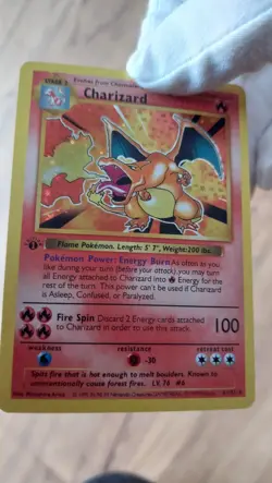 Charizard 4/102 - 1st Edition shadowless - Pokemon Base Set 1999 - Artcard/Deko. - Image 5