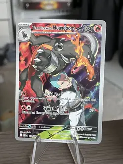 Pokemon Team Rocket's Houndoom 191/182 Sv10 Destined Rivals Illustration Rare NM - Image 1