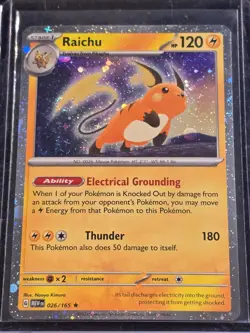 Pokemon TCG Raichu 026/165 Illustration Rare IR Cosmos Holo Pokemon 151 NM - Image 3
