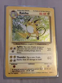 Pokemon TCG Raichu Base Set Holo Rare - Image 1