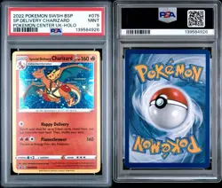 Pokemon Special Delivery Charizard SWSH075 Promo Holo SWSH PSA 9 2022 - Image 3