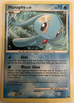 1x Manaphy - 2/17 - Holo Rare Moderately Played Pokemon POP Series - Image 1