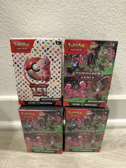 Lot Of 4 Pokemon Booster Bundles: 1 Scarlet & Violet 151 3 Shrouded Fable Sealed - Image 1