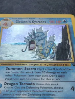 Giovanni's Gyarados 5/132 Gym Challenge Holo pokemon TCG - Image 2
