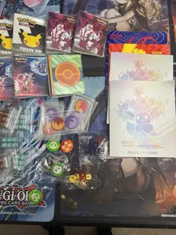 Pokemon TCG Accessories Lot - Coins, ETB Booklets, Mini Portfolios, and Dice. - Image 3