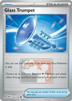 Pokemon Glass Trumpet 135/142 Reverse Holo Play! Stamp League Promo - Image 1