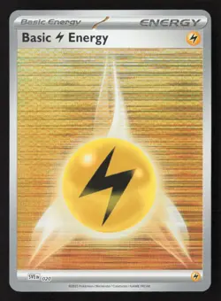 Basic Lightning Energy - Common Reverse Holo SVE 020 NM Pokemon TCG - Image 1