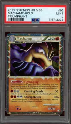 Pokemon PSA 9 Machamp Prime 95/102 HeartGold & SoulSilver Triumphant Ultra Rare - Image 1