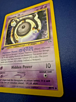 Pokemon Neo Discovery 1st Edition - Unown M 49/75 NM - Image 3