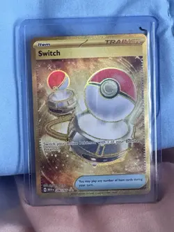 2023 Pokemon TCG Switch 206/165 SV Scarlet & Violet 151 Gold Hyper Rare Holo - Image 1