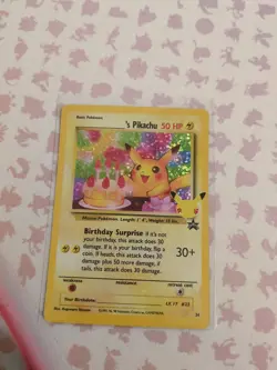 Pokemon TCG Birthday Pikachu Trading Card #24 Celebrations Classic Collection - Image 5
