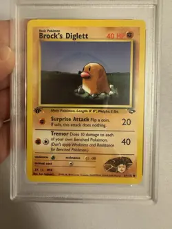 2000 Pokemon - 1st Edition Brock’s Diglett - Gym Challenge 67/132 - PSA 9 Mint! - Image 3