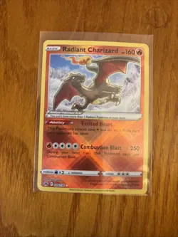 Pokemon TCG Radiant Charizard Crown Zenith Holo Card 020/159 NM Condition - Image 1