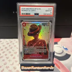 Monkey D. Luffy OP12-015 Legacy of the Master Foil PSA 10 - One Piece - Image 1
